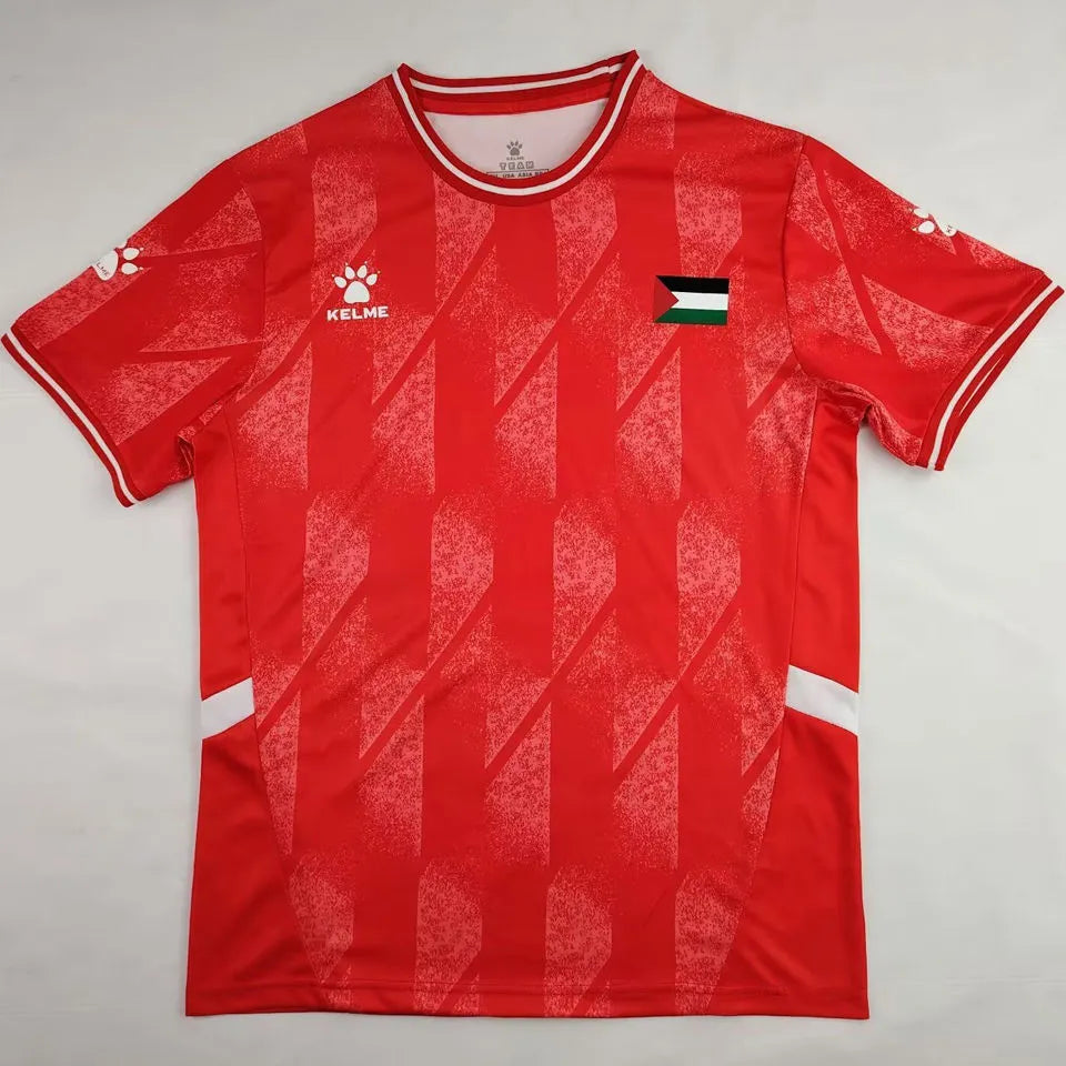 2024/25 Palestine Red Fans Soccer Jersey Front
