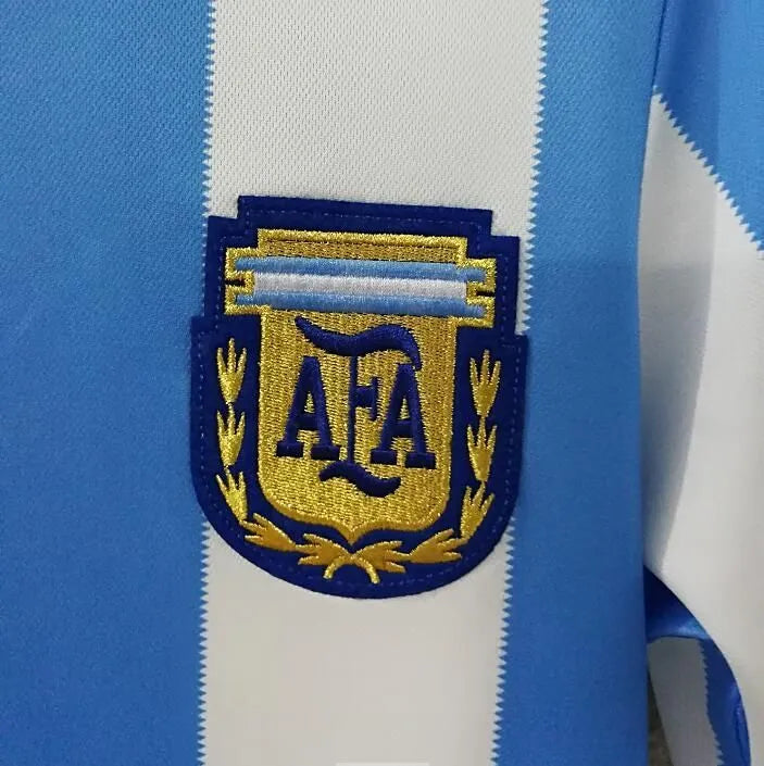 1986 Argentina Home Retro Soccer Jersey Detail 2
