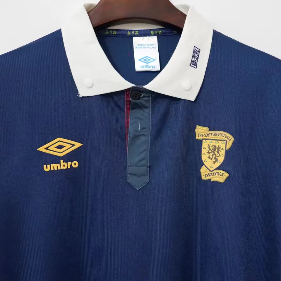 1988/1991 Scotland Home Retro Soccer Jersey Detail 1
