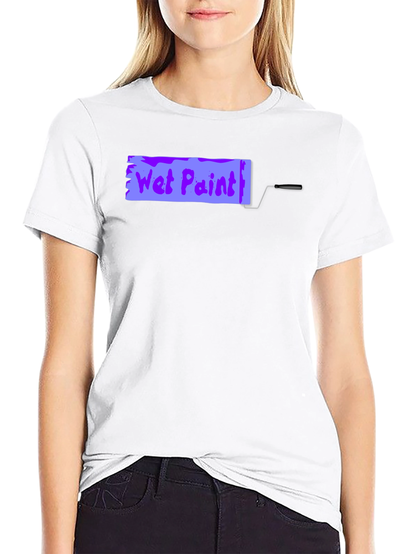 Wet Paint Graphic Tee - Black Cotton Shirt
