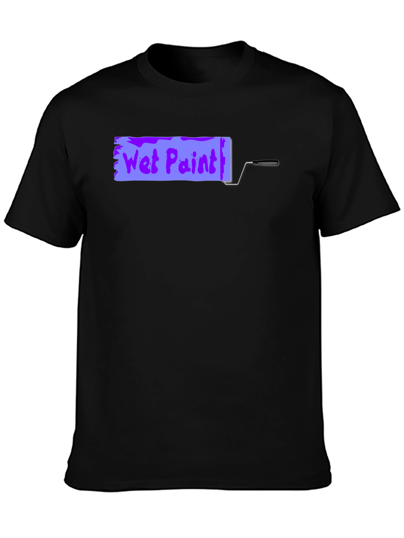 Wet Paint Graphic Tee - Black Cotton Shirt