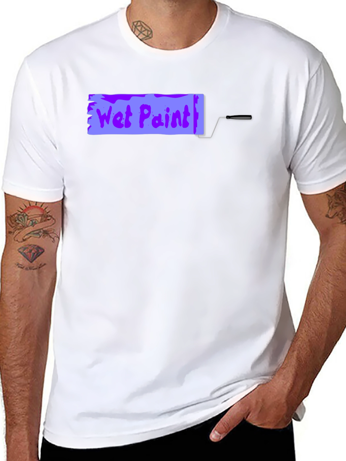 Wet Paint Graphic Tee - Black Cotton Shirt