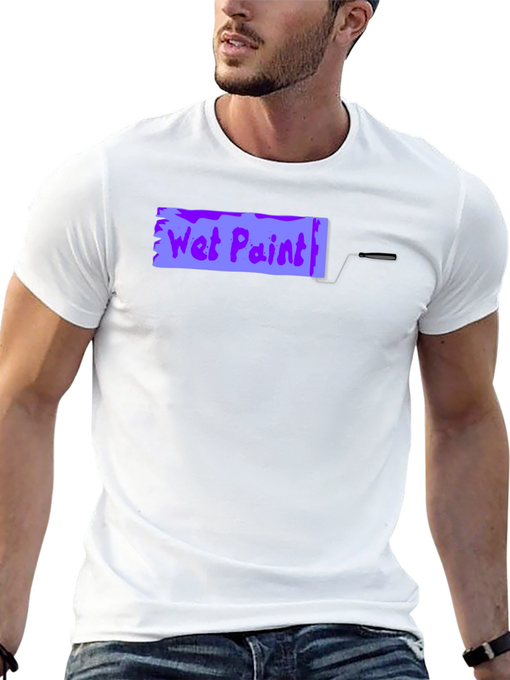 Wet Paint Graphic Tee - Black Cotton Shirt