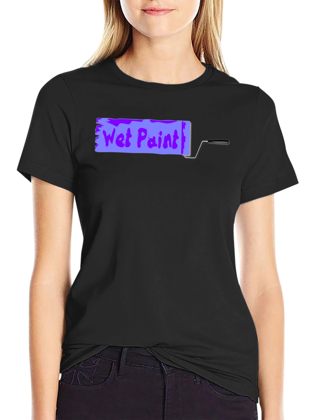 Wet Paint Graphic Tee - Black Cotton Shirt