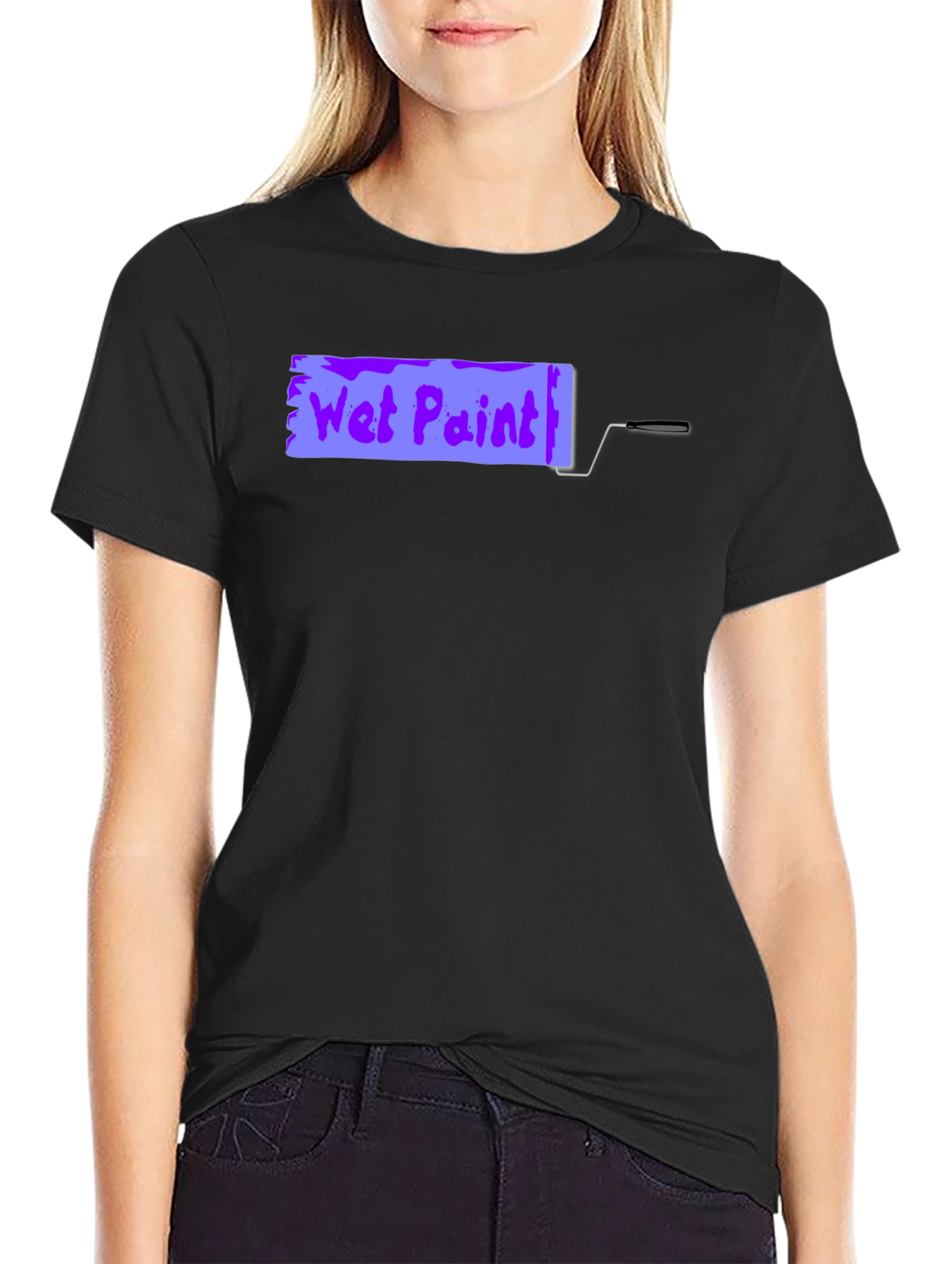 Wet Paint Graphic Tee - Black Cotton Shirt