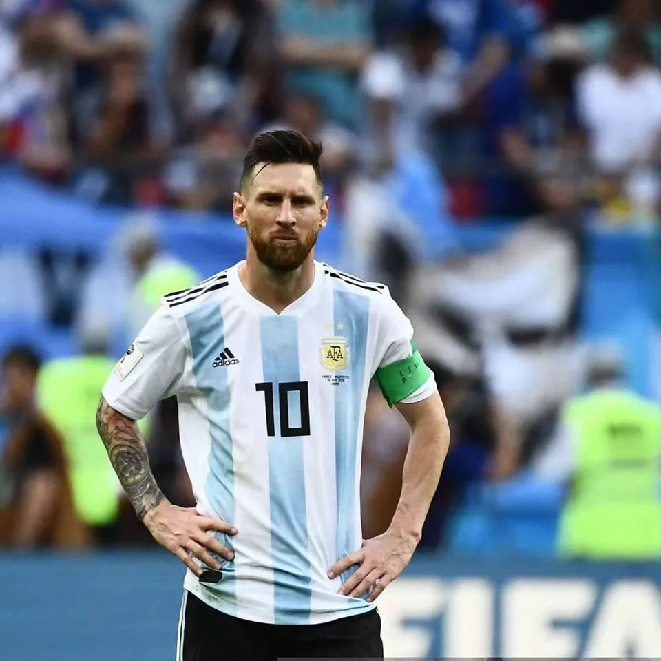 2018 Argentina Home Retro Player Version Soccer Jersey Detail 1