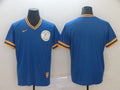 Men's Milwaukee Brewers Blue Road Cooperstown Collection Blank Jerseys