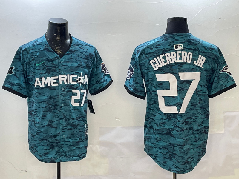 Men's American League Vladimir Guerrero Jr. #27 Teal 2023 MLB All-Star Game Limited Player Jerseys