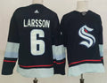 Men's Seattle Kraken Adam Larsson #6 Deep Sea Blue Home Breakaway Player Jerseys