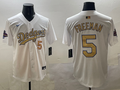 Men's Los Angeles Dodgers Freddie Freeman #5 White 2025 Gold Collection Limited Jerseys