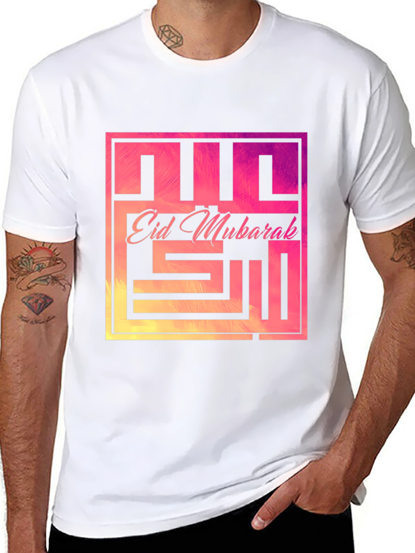 Eid Mubarak Graphic T-Shirt - Modern Festive Style