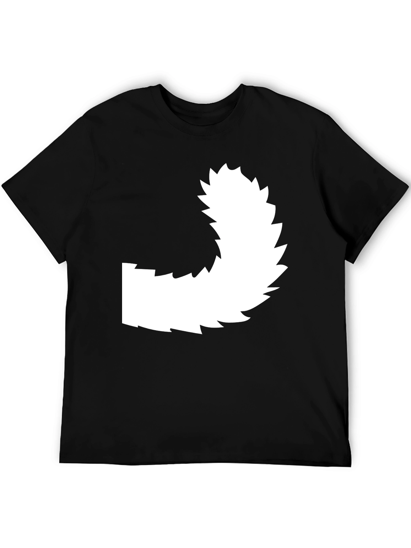 Novelty Wolf Tail Graphic Tee - Cool & Quirky Design
