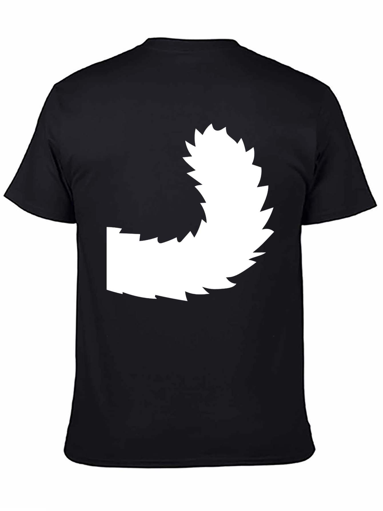 Novelty Wolf Tail Graphic Tee - Cool & Quirky Design