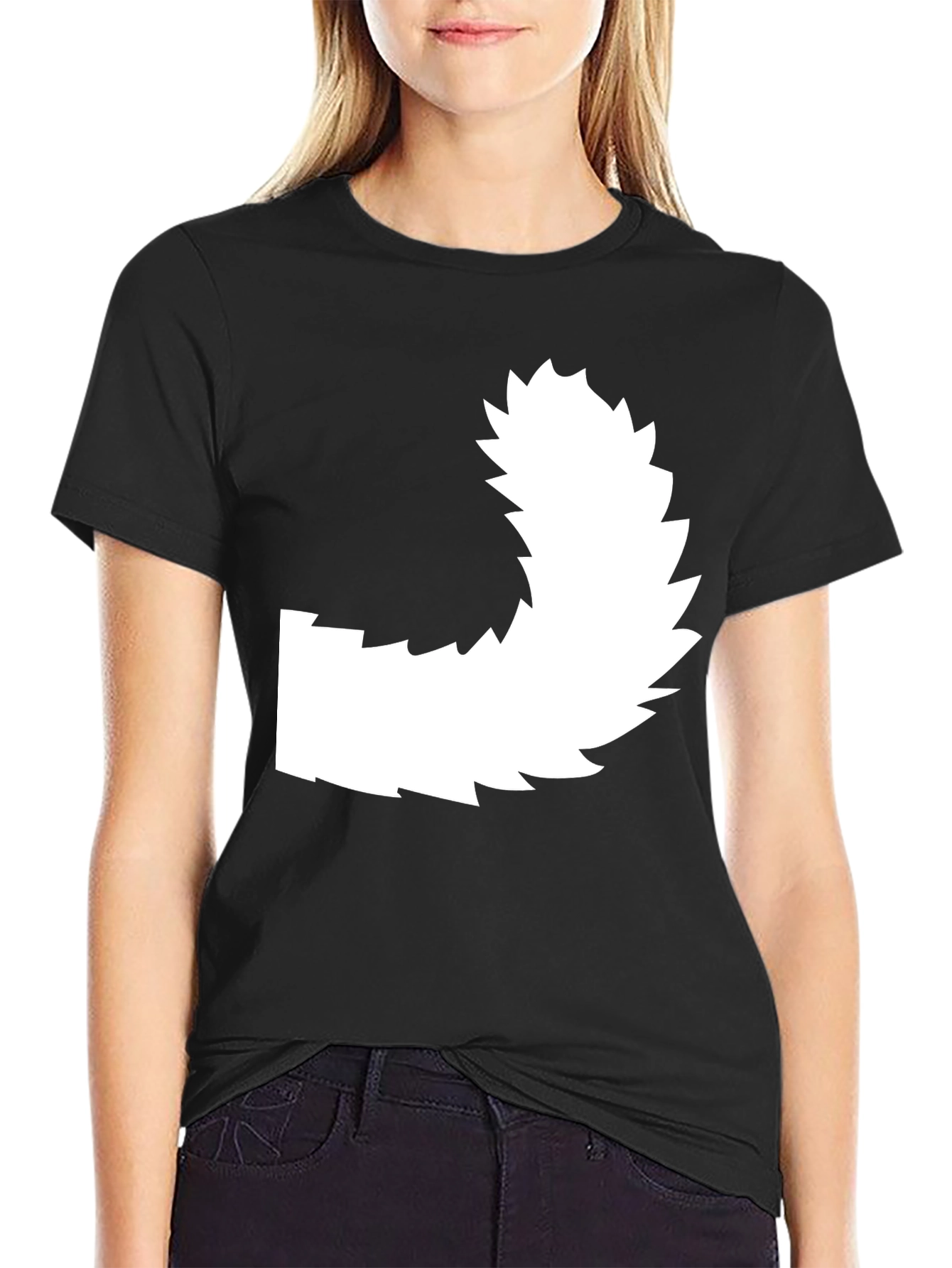Novelty Wolf Tail Graphic Tee - Cool & Quirky Design