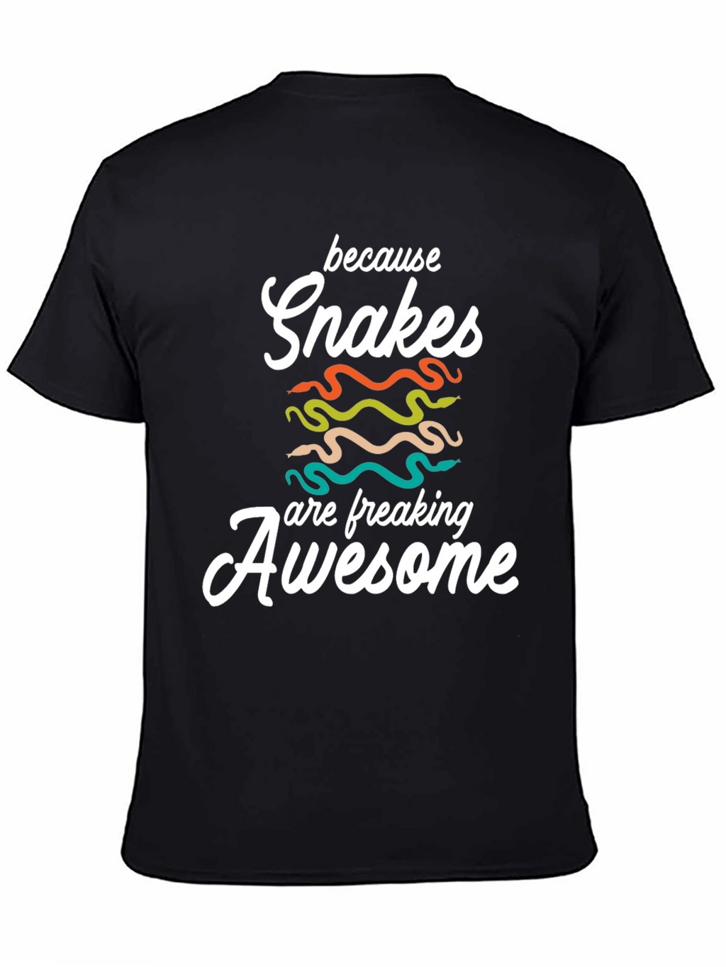 Snakes are Awesome T-Shirt - Unisex Black Tee