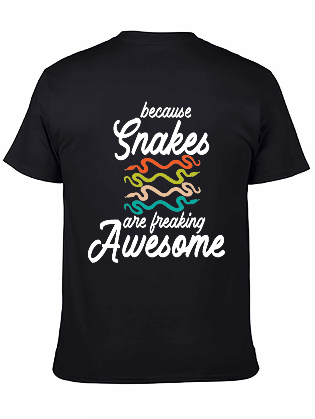 Snakes are Awesome T-Shirt - Unisex Black Tee