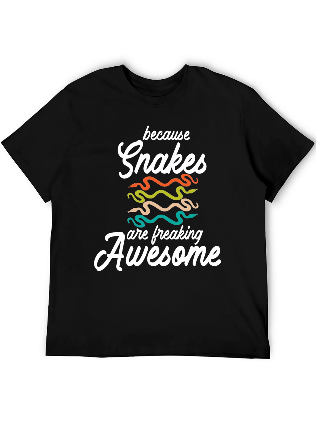 Snakes are Awesome T-Shirt - Unisex Black Tee