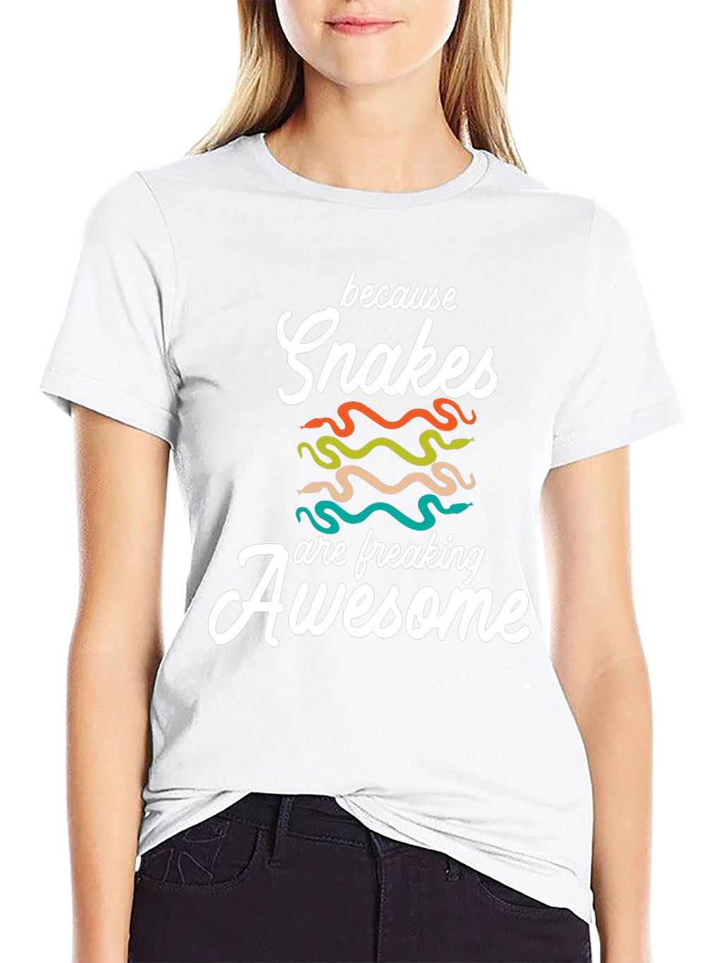 Snakes are Awesome T-Shirt - Unisex Black Tee