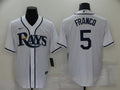 Men's Tampa Bay Rays Wander Franco #5 White Replica Baseball Jerseys