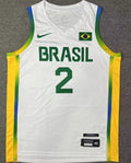 2024 Brazil Team YAGO #2 White Jersey Front