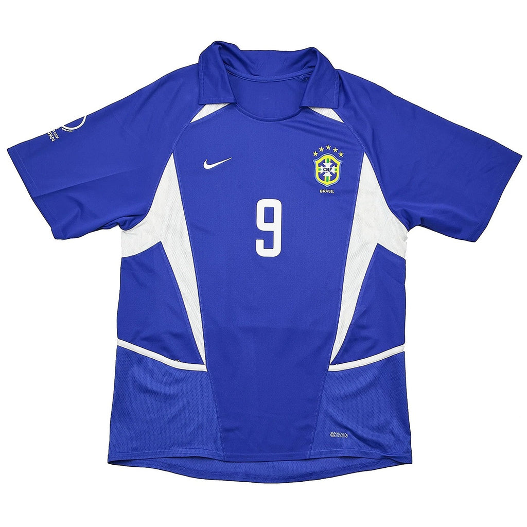 Ronaldo #9 Retro Brazil Away Jersey World Cup 2002 Back