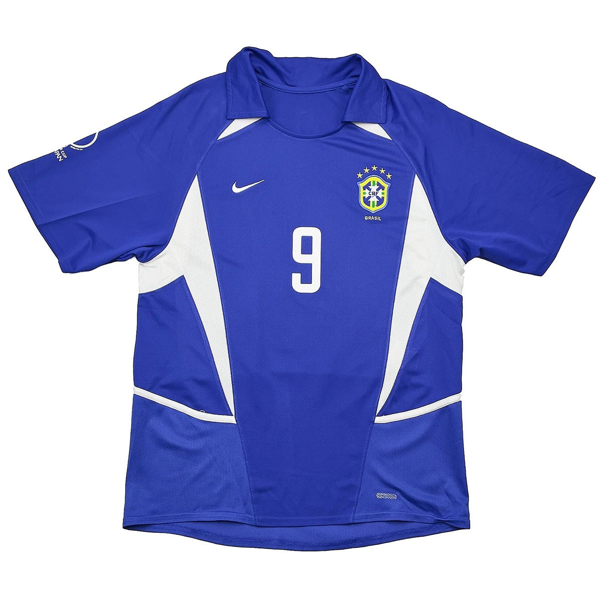 Ronaldo #9 Retro Brazil Away Jersey World Cup 2002 Back