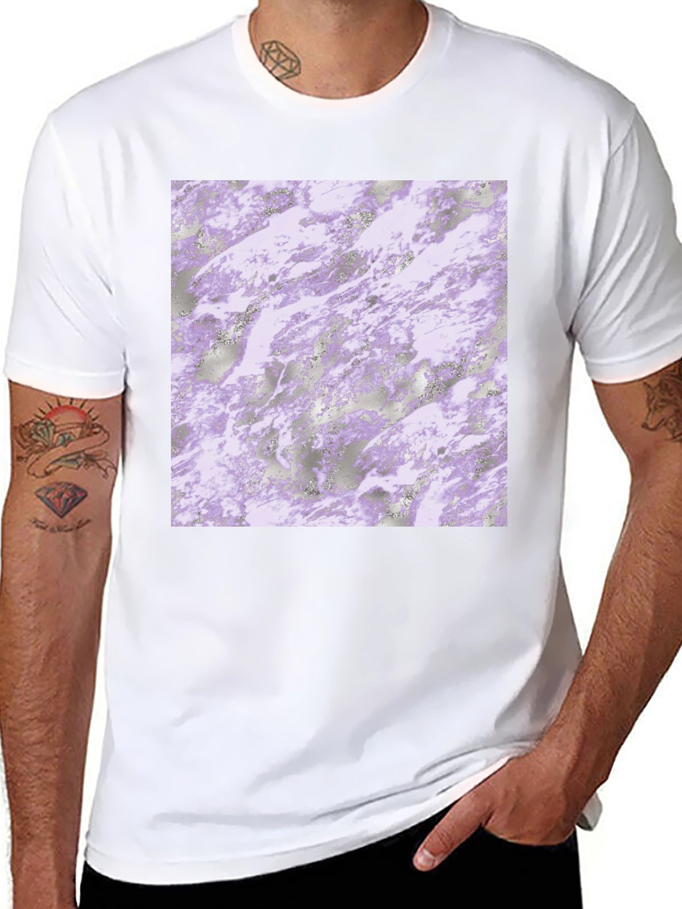 Abstract Marble T-Shirt: Stylish Graphic Tee for Men
