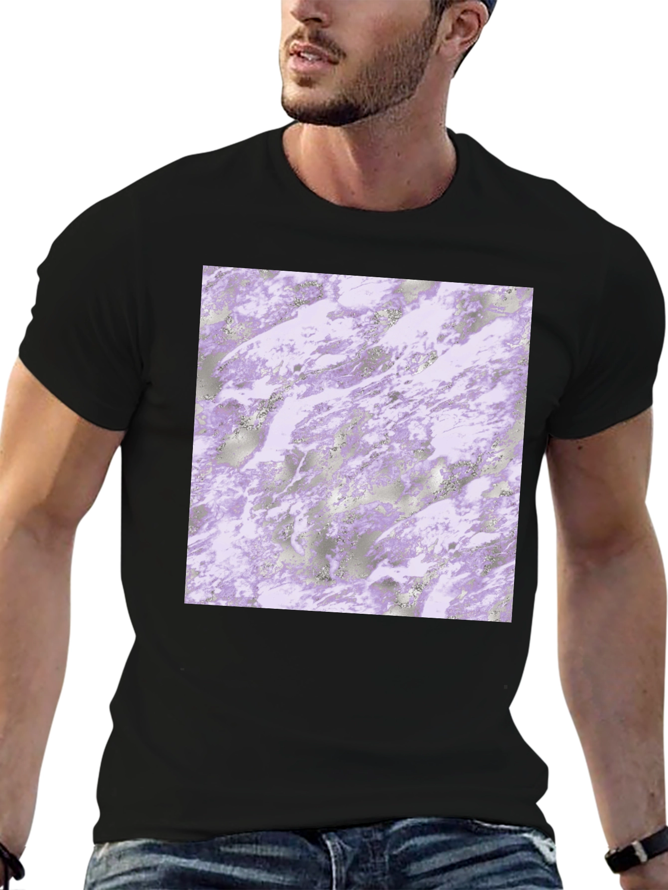 Abstract Marble T-Shirt: Stylish Graphic Tee for Men