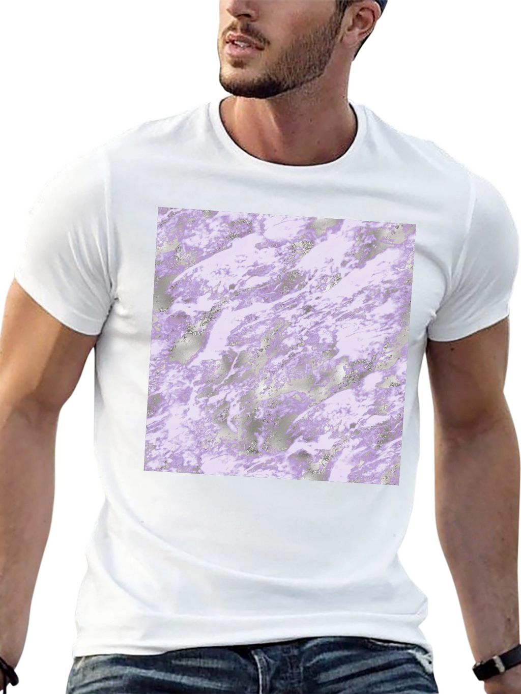 Abstract Marble T-Shirt: Stylish Graphic Tee for Men