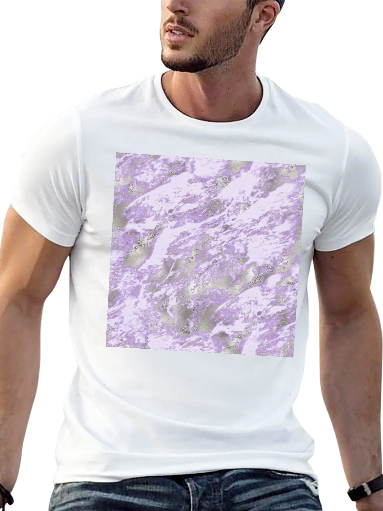 Abstract Marble T-Shirt: Stylish Graphic Tee for Men
