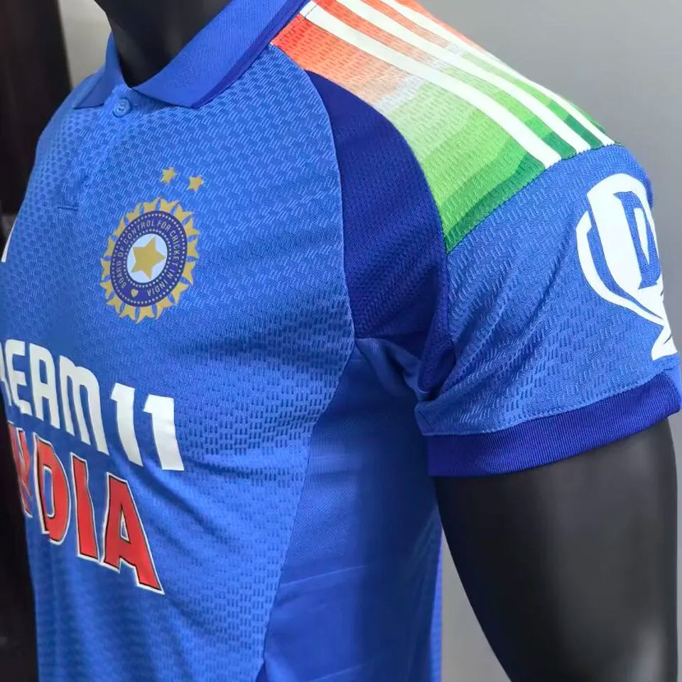 2025/26 Indian Home Blue Player Version Soccer Jersey Detail 4