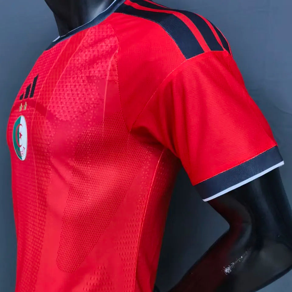 2026/27 Algeria Red Player Version Soccer Jersey Detail 4