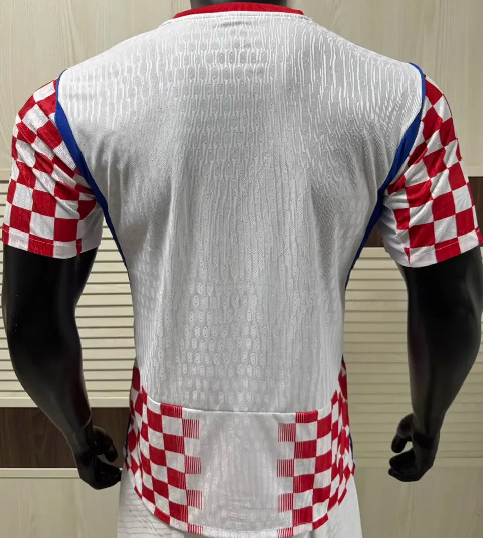 2026/27 Croatia Home Player Version Soccer Jersey 背下有格子 Detail 3