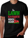 Lawn Ranger Rides Again Black T-Shirt