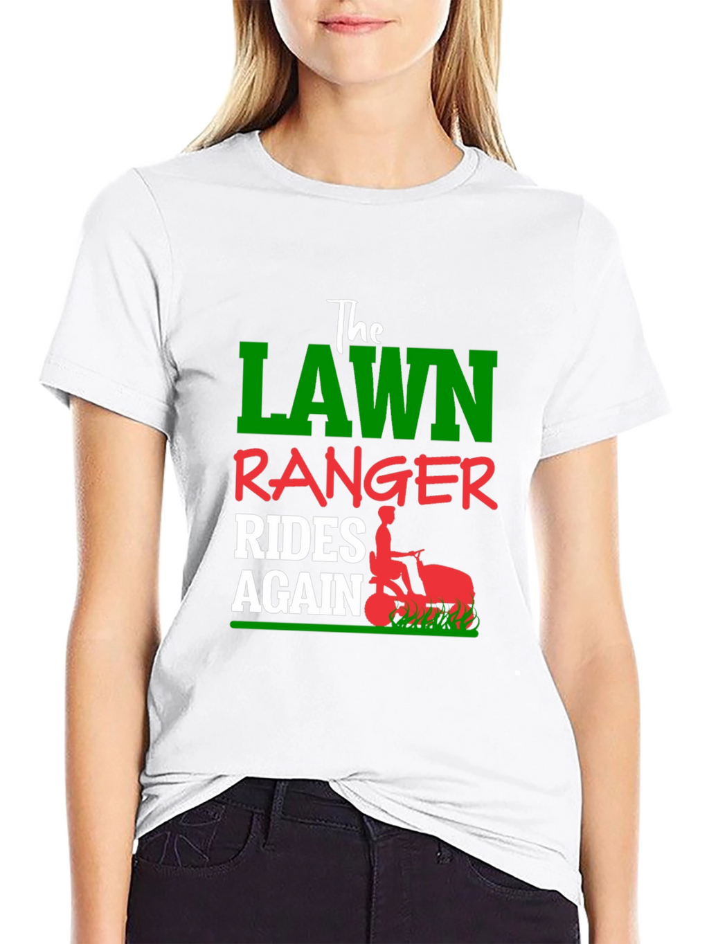 Lawn Ranger Rides Again Black T-Shirt