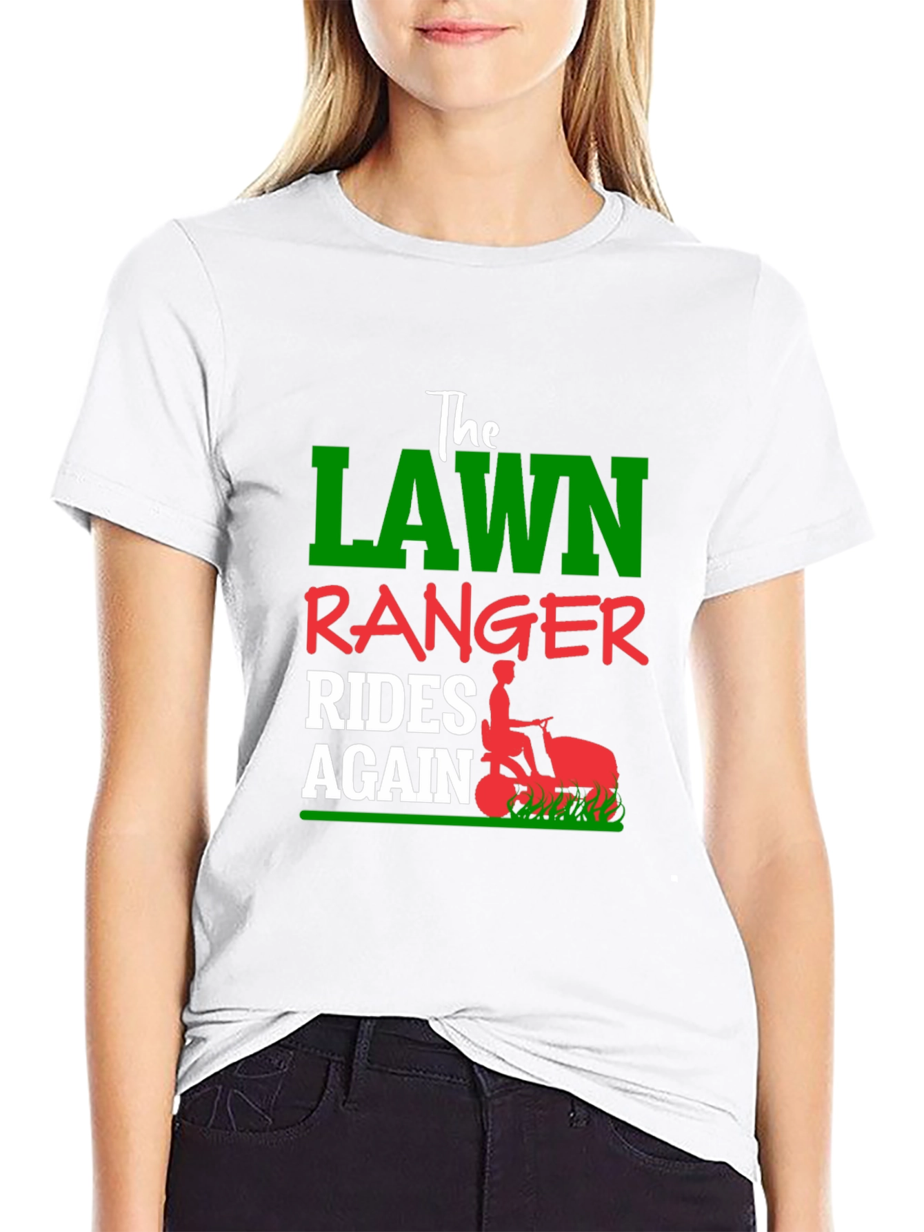 Lawn Ranger Rides Again Black T-Shirt