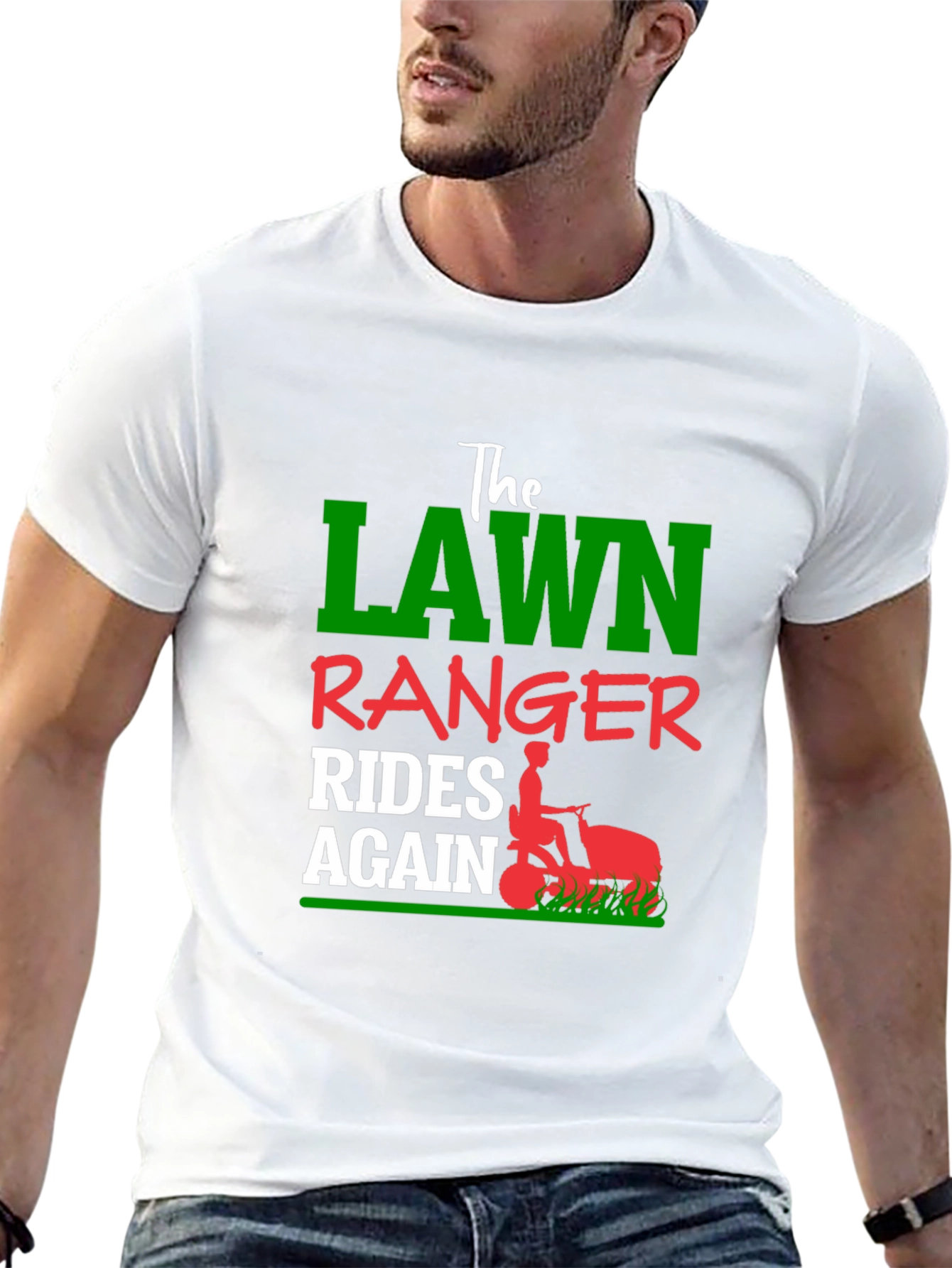 Lawn Ranger Rides Again Black T-Shirt