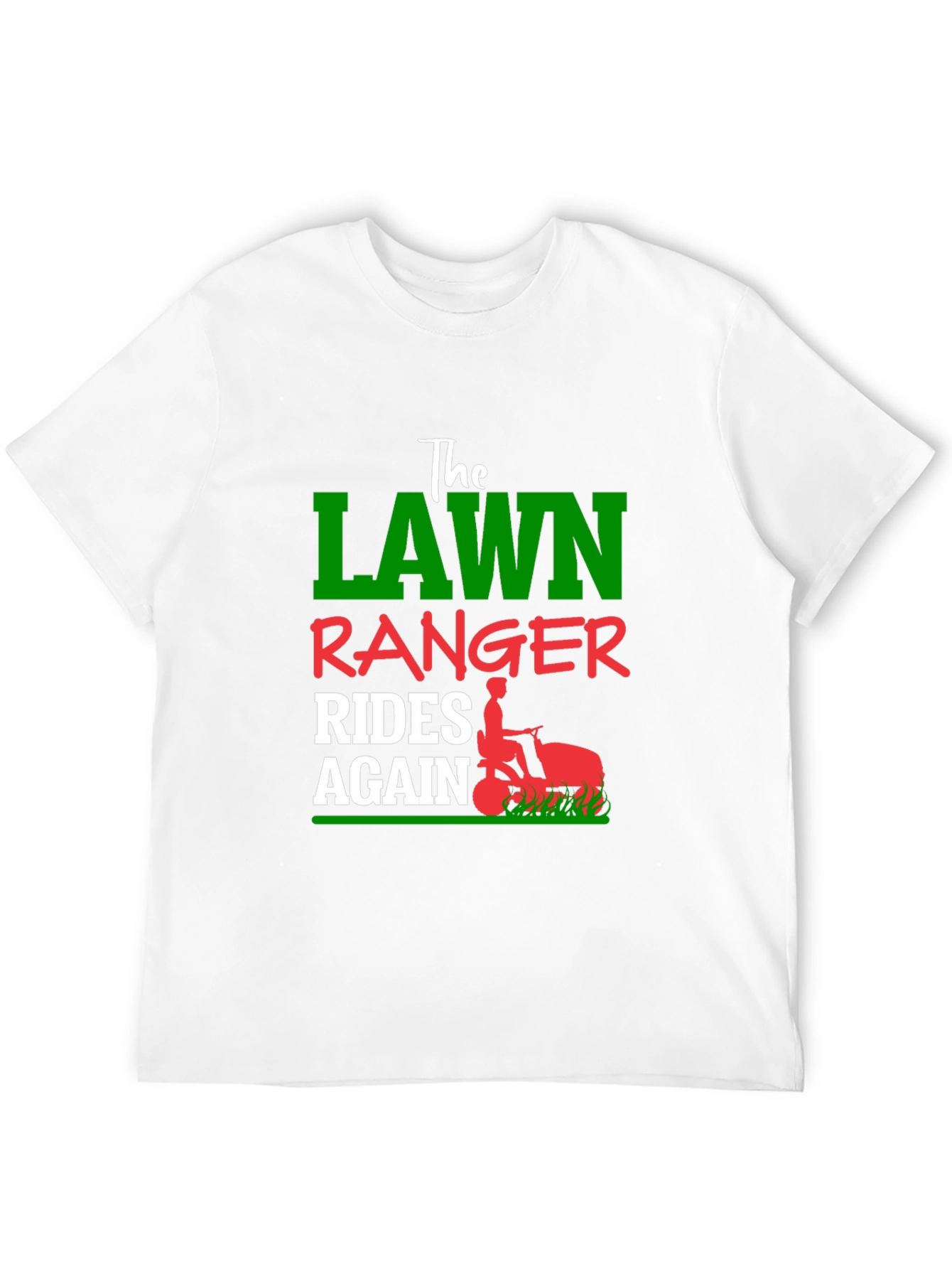 Lawn Ranger Rides Again Black T-Shirt