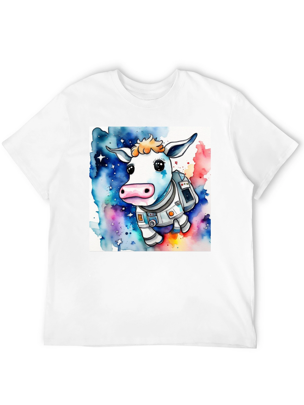 Cow Astronaut Graphic T-Shirt - Space Moo-n Explorers!