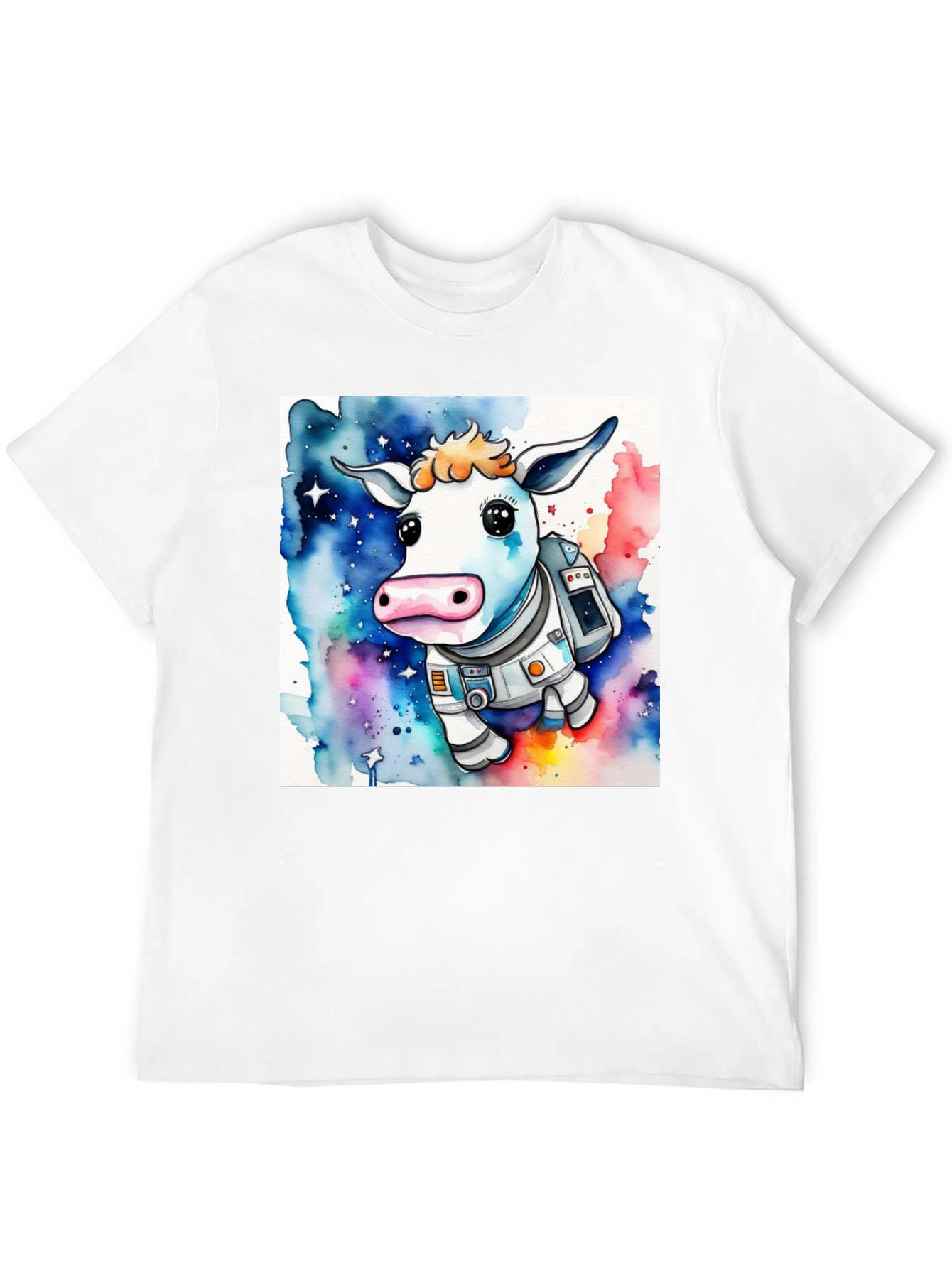 Cow Astronaut Graphic T-Shirt - Space Moo-n Explorers!