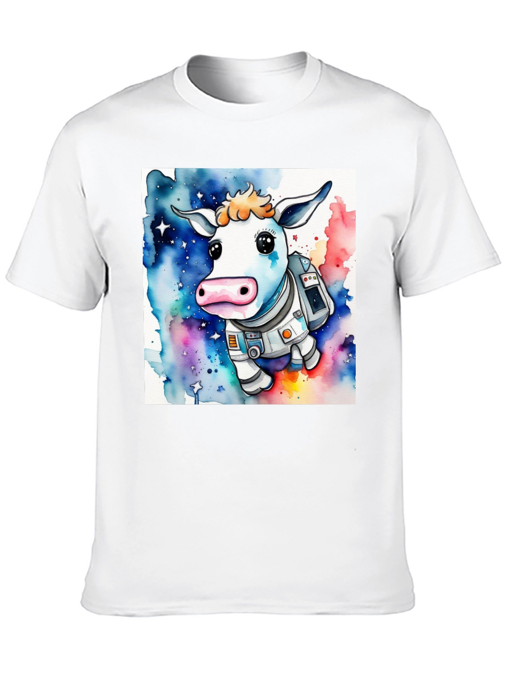Cow Astronaut Graphic T-Shirt - Space Moo-n Explorers!