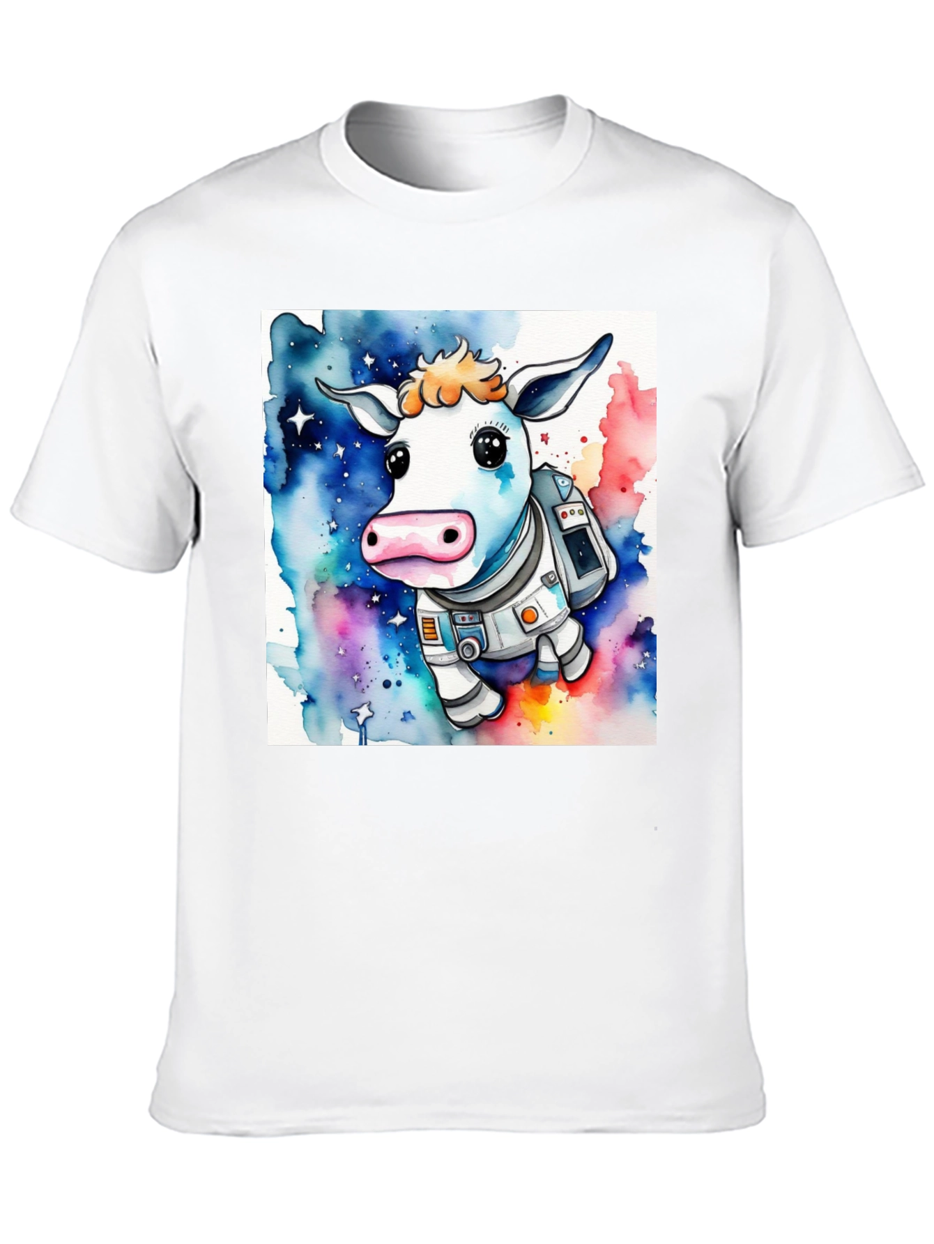 Cow Astronaut Graphic T-Shirt - Space Moo-n Explorers!
