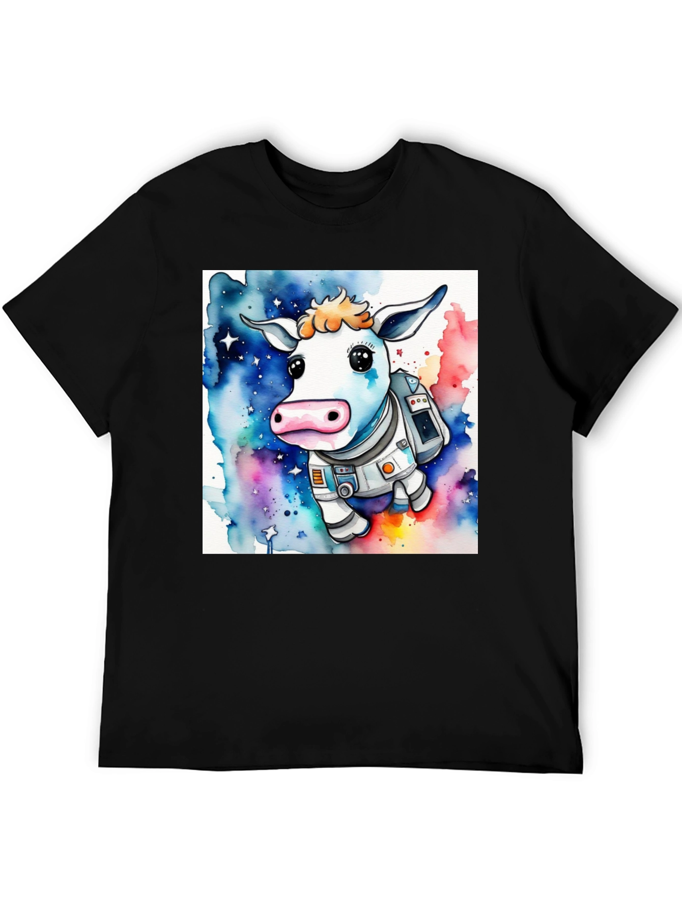 Cow Astronaut Graphic T-Shirt - Space Moo-n Explorers!