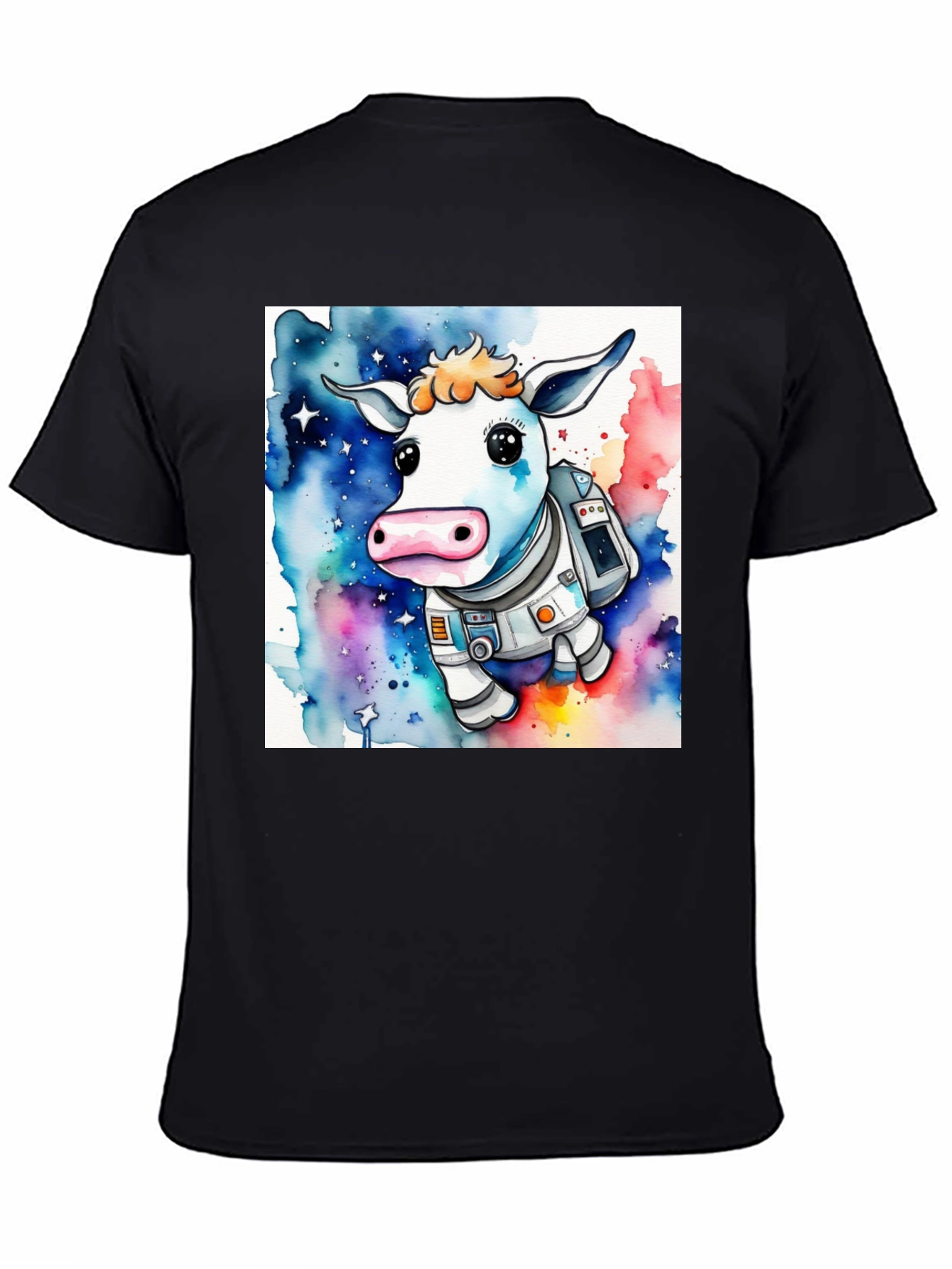 Cow Astronaut Graphic T-Shirt - Space Moo-n Explorers!