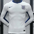 2024/25 England Home White Player Version Long Sleeve Jersey Front