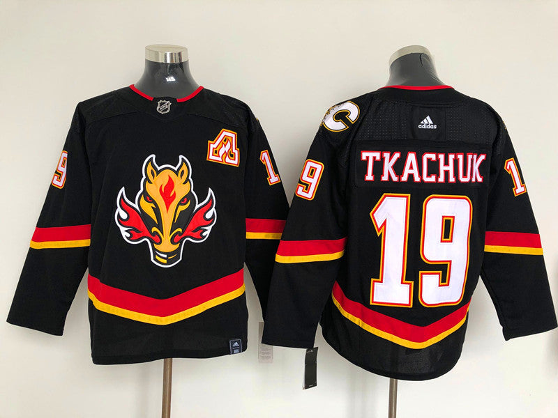 Men's Calgary Flames Matthew Tkachuk #19 Black Breakaway Player Jerseys