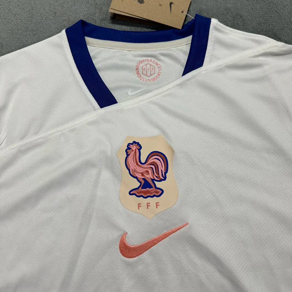 2025/26 France Away Fans Soccer Jersey Detail 1