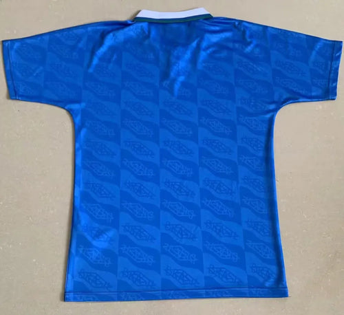 1991/93 Brazil Away Blue Retro Soccer Jersey Back