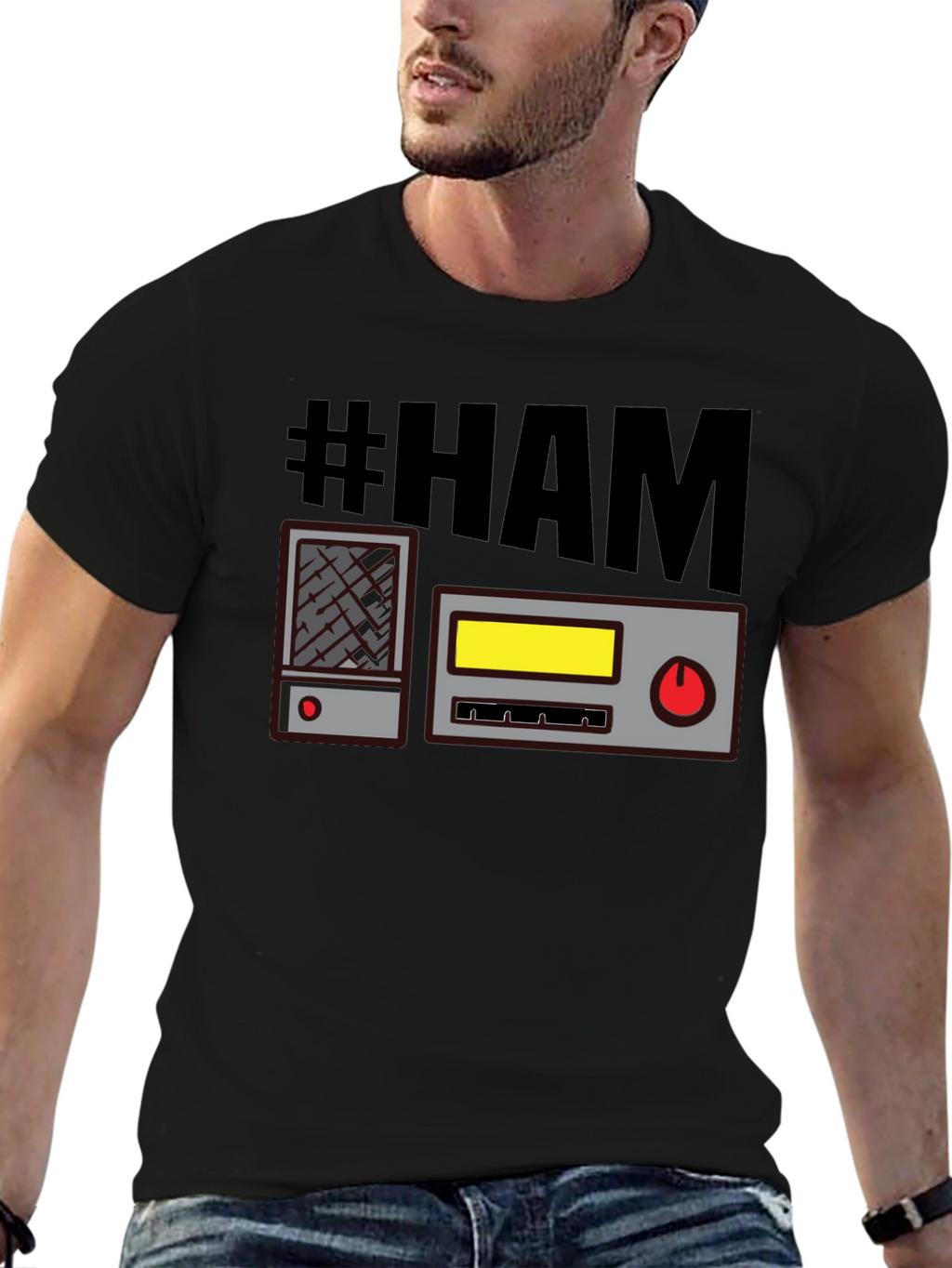 #HAM Radio T-Shirt - Black Comfy Casual Tee
