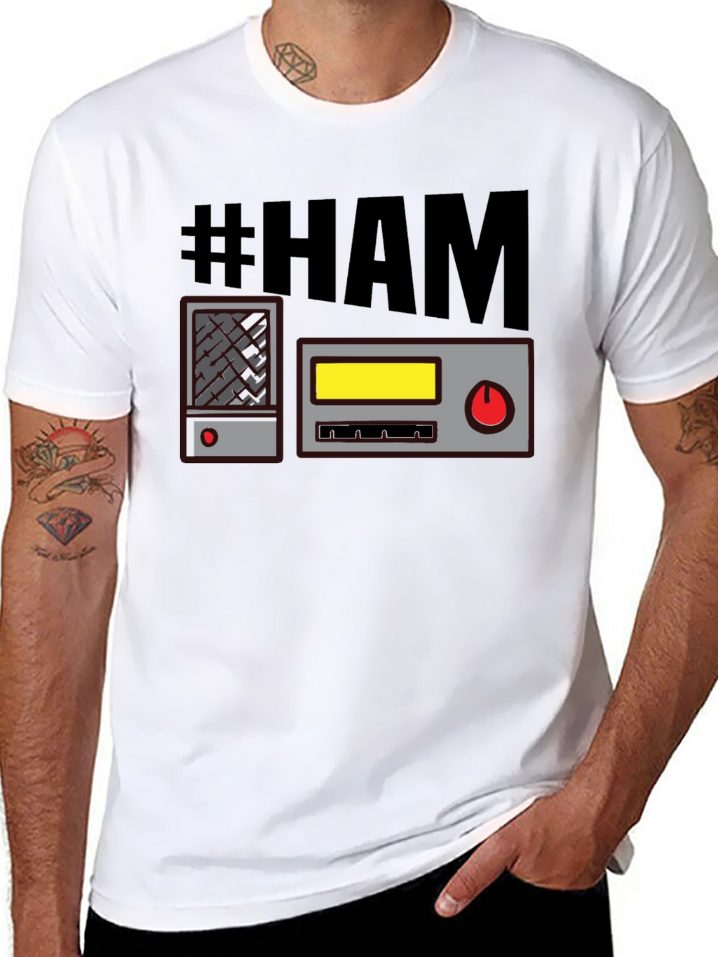 #HAM Radio T-Shirt - Black Comfy Casual Tee